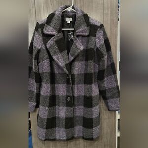 Joan Rivers Buffalo Check Sherpa Teddy Coat